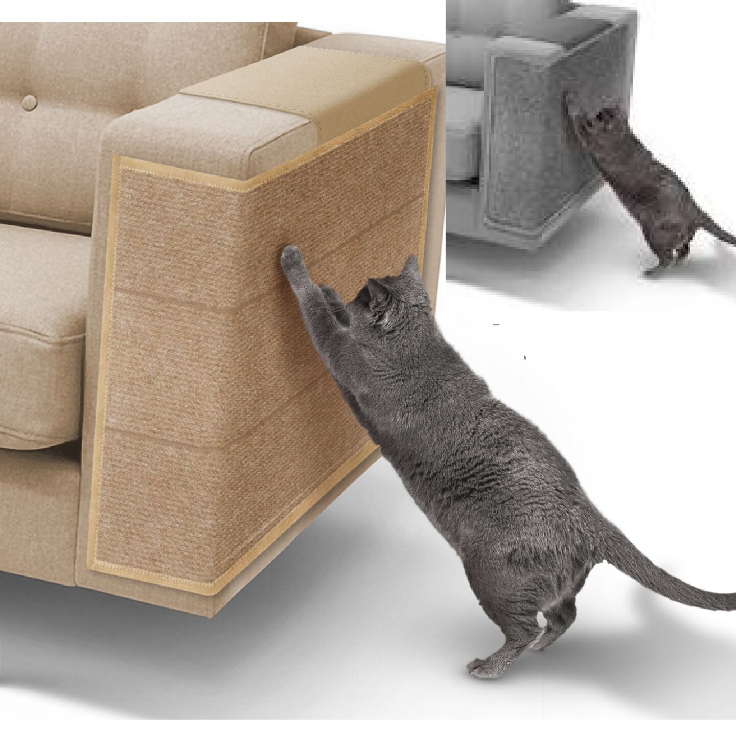 Arranhador de sofá com velcro